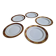 Dessert plates, fine porcelain, Arc de Triomphe, The Imperial Table