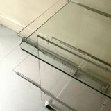 Desk in plexiglass by David Lange for Roche Bobois, design 1970.