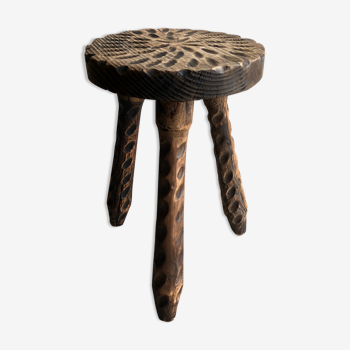 Wooden tripod stool