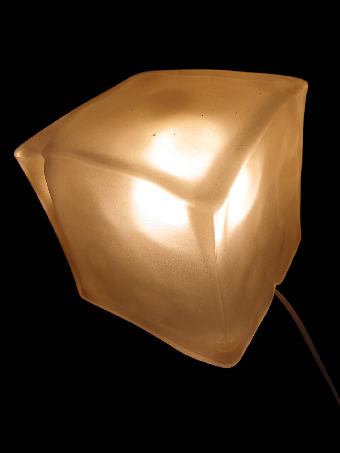 "Iviken" thick glass collector ice cube table lamp from Ikea