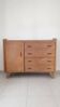 1960s chest of drawers with 4 drawers and 1 door