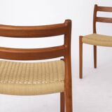 Set of 4 Niels Otto Møller Model 84 Chairs – Danish Teak & Paper Cord, 1970