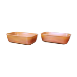 Tempered glass butter dishes Arcopal volcanic 70's