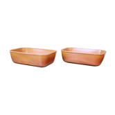 Tempered glass butter dishes Arcopal volcanic 70's