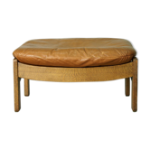 Ottoman en cuir danois, années 1970