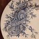 French vintage dessert plate, R. Lafitte, Terre de Fer, Salins