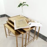 Pull out table  in brass