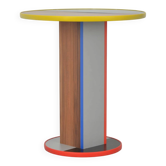 Handmade table made from recycled materials. Neoplasticism-style table.