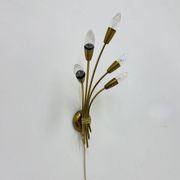 Mid-century brass wall light sconce, 1950s