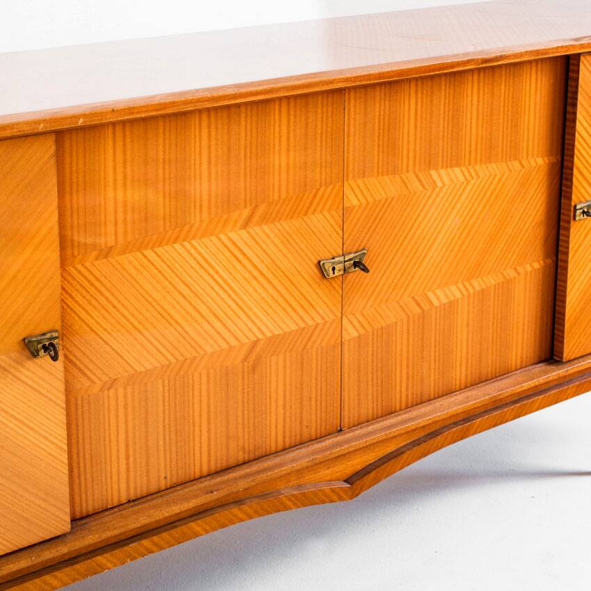 Vintage sideboard / Mid Century. Wood with marquetry finishes. France, 1960s.