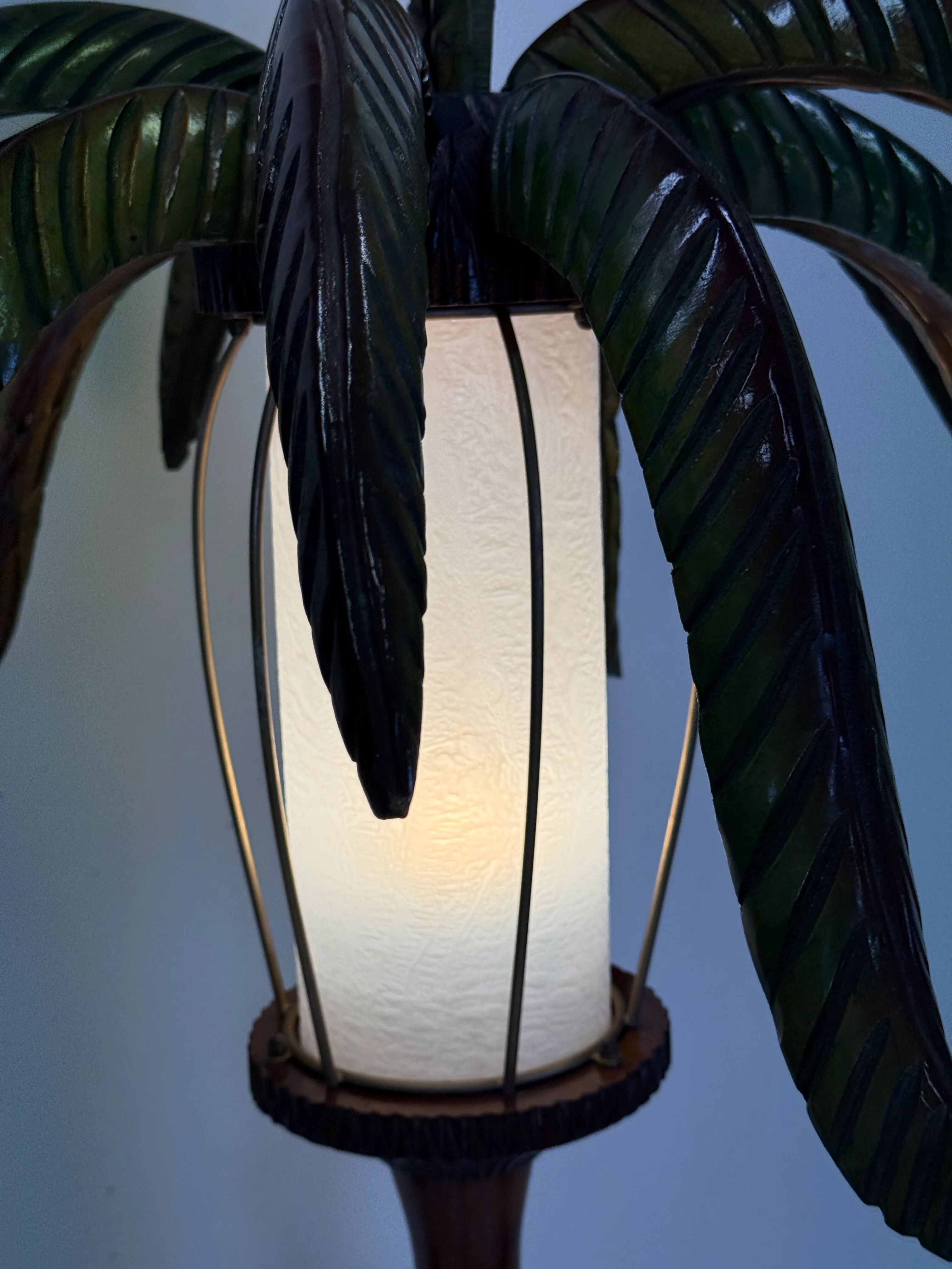 "Palm tree" floor lamp — Aldo Tura, Italy, circa 1960