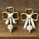 Metal and wood bow and ribbon hooks