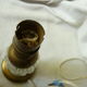 Lamp foot molded glass and brass