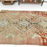 Red & Cream Turkish Kilim Rug 148x223Cm SK 35162