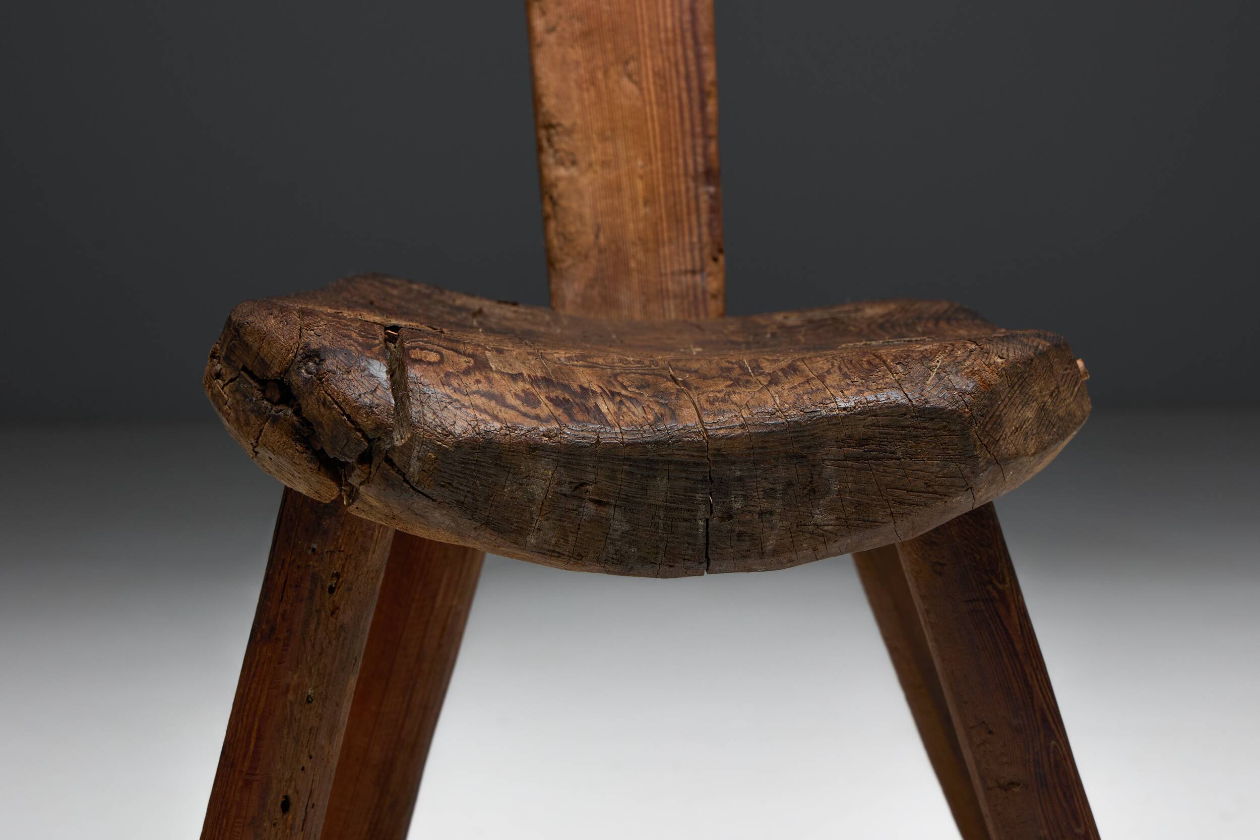 Alpine Folk Art Chair, France, 19th Century