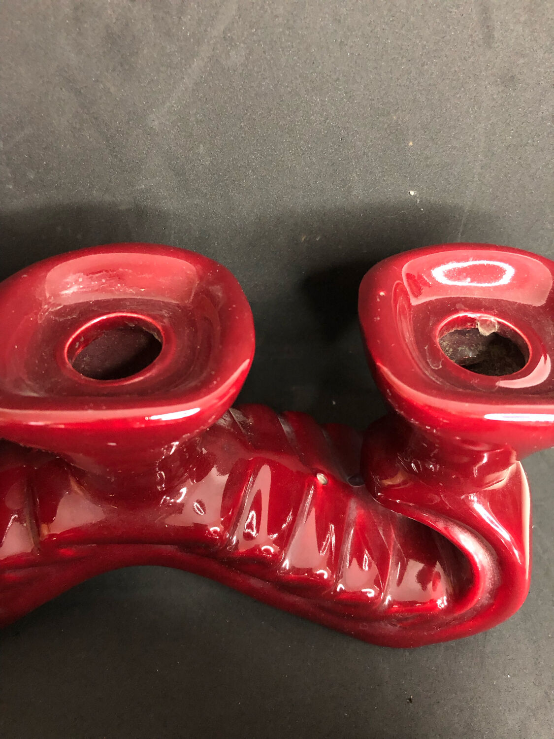 Pair of ceramic candle holders year 50