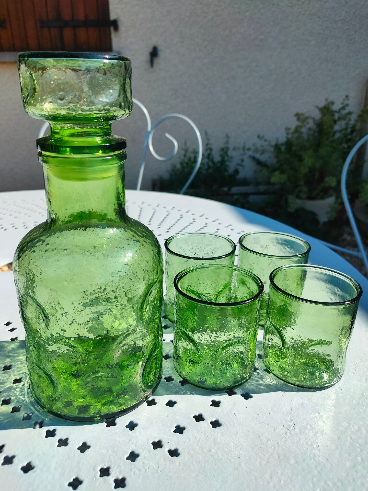 Carafe et verre Vintage