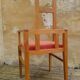 Vintage light oak armchair
