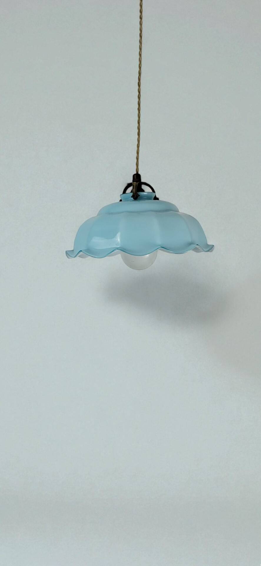 Opal glass pendant light