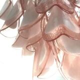 Pink and white “rondine” murano glass chandelier d60
