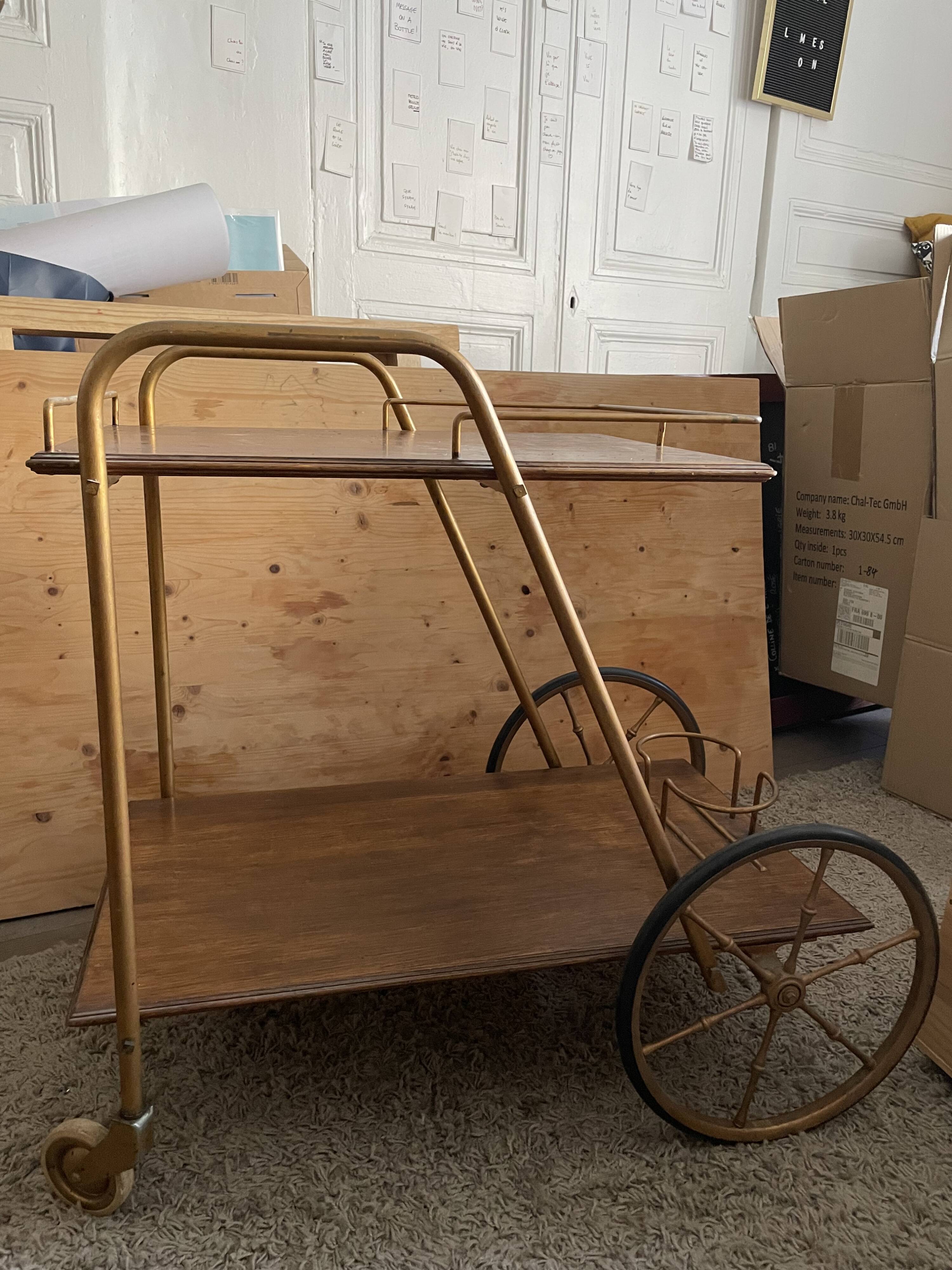 Bar trolley - vintage Art Deco cart