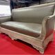 Antique banquette covered in faux shagreen.