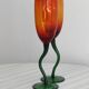 Pair of hand-blown orange glasses