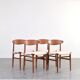 Danish Teak Dining Chairs by Ejner Larsen & Aksel Bender Madsen 1960s Set 4