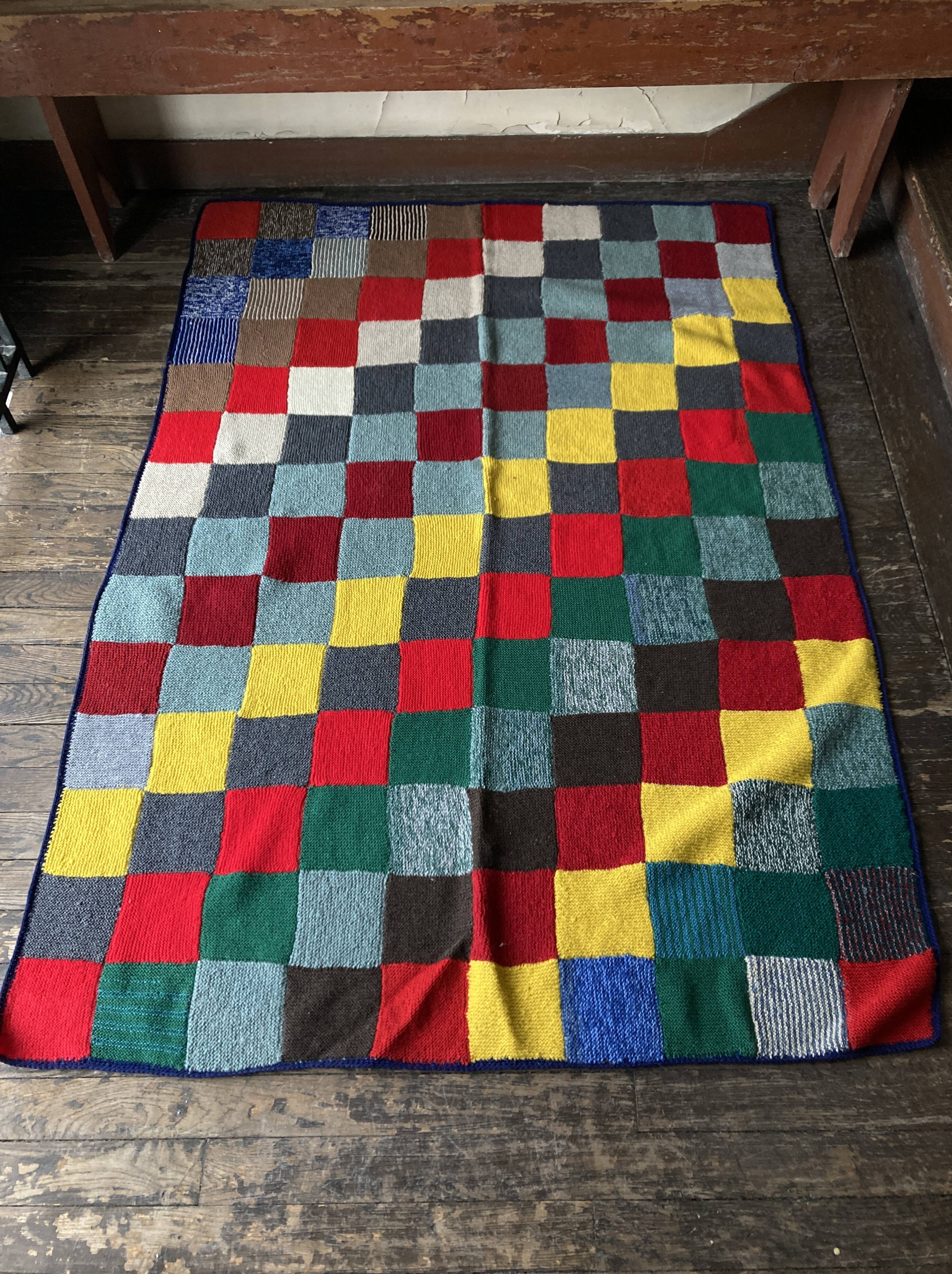 Mountain blanket, wool quilt, log cabin