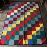 Mountain blanket, wool quilt, log cabin