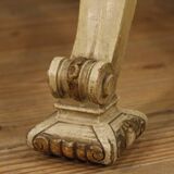 Table in lacquered and gilded wood with marble top