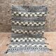 Small black Moroccan Berber Zanafi kilim rug for bedroom and living room.