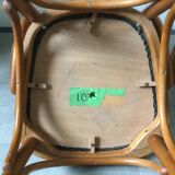 Paire de fauteuils bistrot en bois courbés