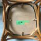 Pair of curved wooden bistro armchairs