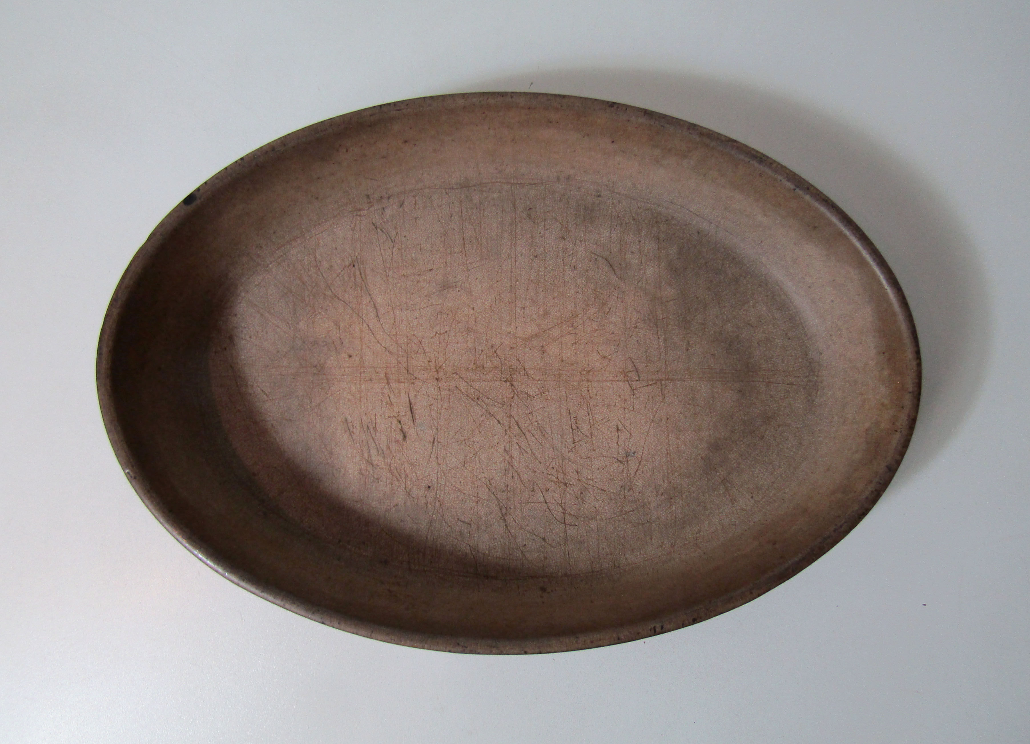 Terracotta fire dish refractory Emile Henry 44x30cm vintage