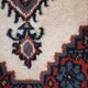 Tapis vintage fait main Hamadan en laine rouge (41cm x 59cm) – Années 1970