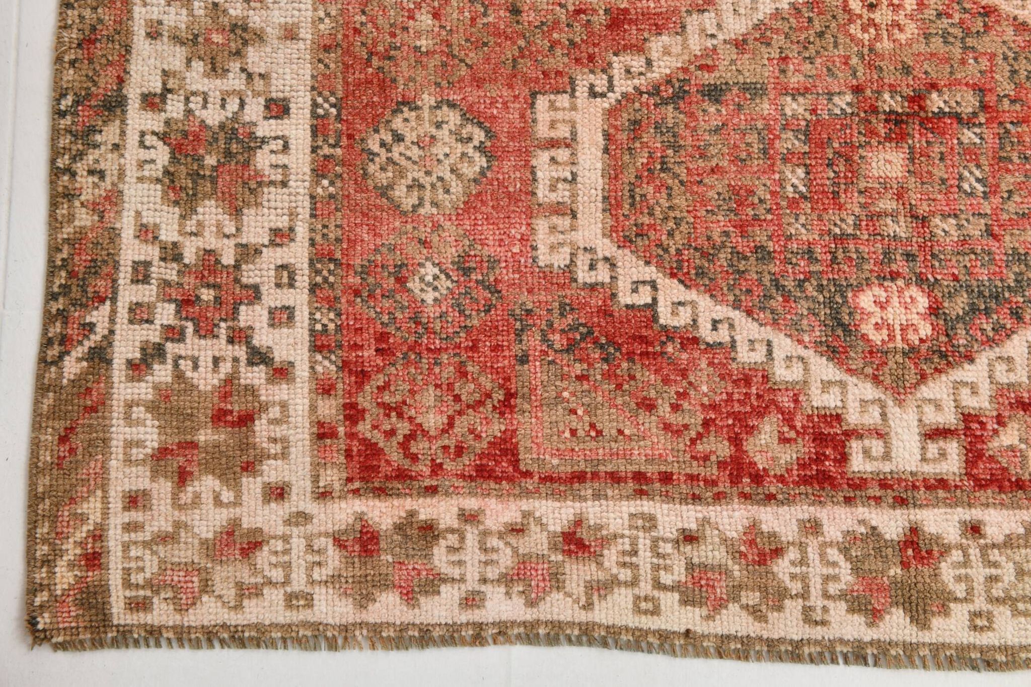 4x8 Red & Beige Oriental Persian Rug 135x255Cm SK 22292