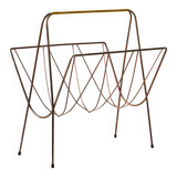 1960s Scandinavian Vintage Metal Magazine Rack