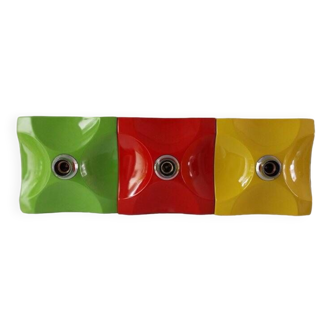 Set of 3 Italian Fael Scudo wall lights