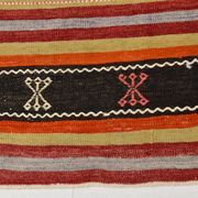 6x12 Soft Orange & Red Turkish Kilim Rug, 180x340Cm