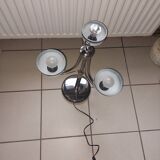 Vintage chromed metal table lamp used