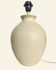 Ceramic lamp base turned in sand colour, organic shape.