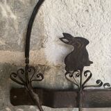 Hook "rabbits" 6 hooks in vintage wrought iron