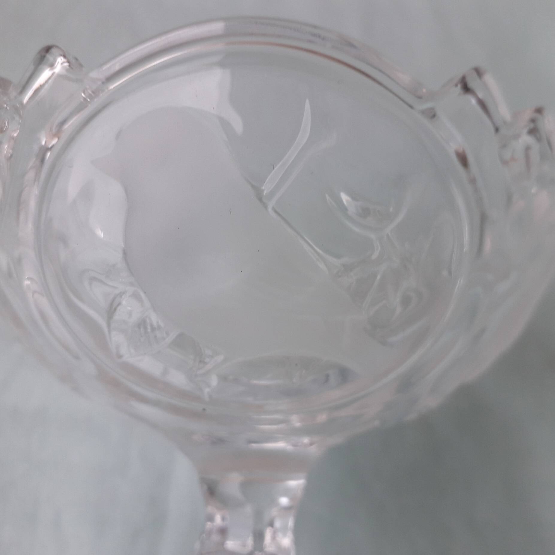 6 crystal dessert bowls