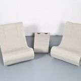 Swisspearl/Eternit Willy Guhl set of 2 Loop Chairs and 1 Loop Table