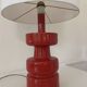Mid-Century Modern Red Ceramic Table Lamp, 1960s