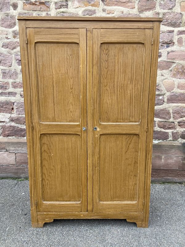 Armoire Parisienne Placard vestiaire atelier bois Mid-century vintage scandinave 1950