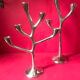 Organic vintage aluminum candlesticks
