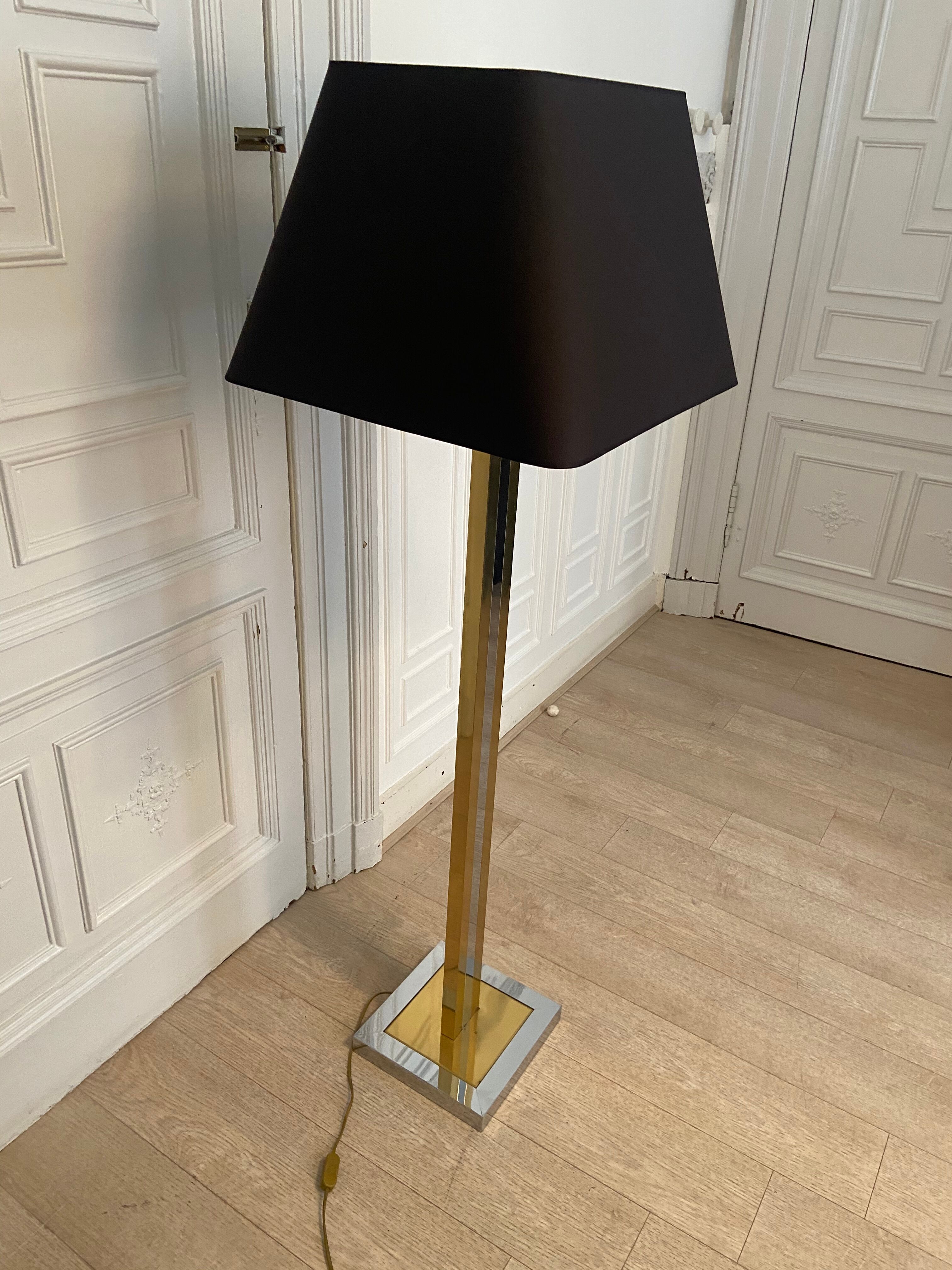 Chrome and gold lamp, Italy, 1970