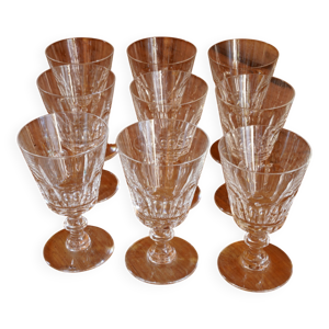 Ensemble de 9 verres - cristal